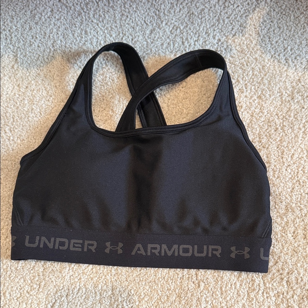 Under Armour Women's Black Crossback Sports Bra(Ships from OR)